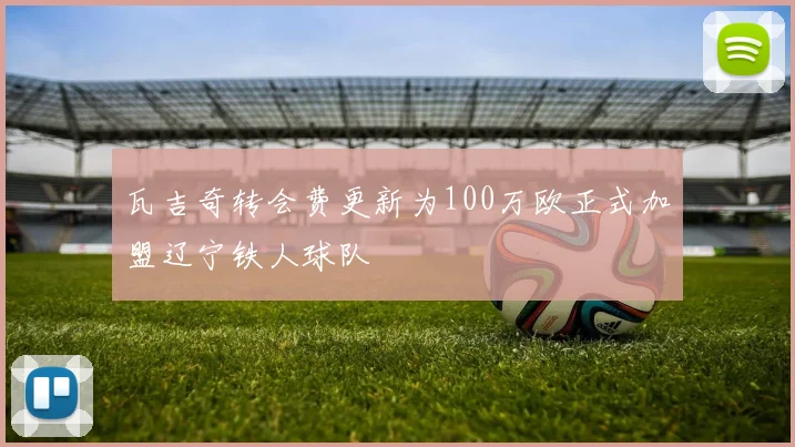 瓦吉奇转会费更新为100万欧正式加盟辽宁铁人球队